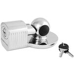 MASTER LOCK Heavy Duty Trailer Lock, Universal Hitch Lock, Aluminium, Outdoor, 60 x 135 x 90 mm