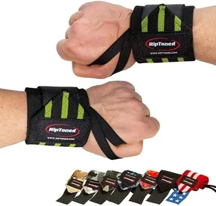Rip Toned 18” Wrist Wraps - Wrist Straps for Weightlifting - Lift Better, Protect Wrist Pain - Adjustable, Durable, Machine Washable - Wrist Brace for Weightlifting - USPA Endorsed for Men & Women