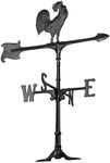 Whitehall Products Rooster Accent Weathervane, 30-Inch, Black