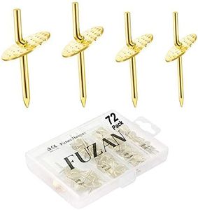 72 pcs Picture Hangers with 10-60lbs, 4 Different Size Picture Hangers, Iron Alloy Nail Hooks, Plaster Picture Hanging Kit on Wooden/Drywall Hanging Hardware for Clock, Mirror, Jewelry