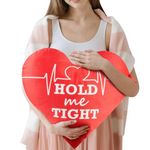 ROZJOVU Double-Sided Heartbeat Surgery Pillow - Heart Shaped Surgery Pillow for After Open Heart Surgery Coughing Post Surgery Must Haves Funny Recovery Items (Red)