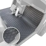 Xtreme Mats Yamaha Compatible Golf Cart Mat, Full Coverage Golf Cart Floor Liner Mat - Fits Yamaha Adventurer (2007-2017), G29, YDR, & Drive (Gen1) Models Only - Black with Grey Trim