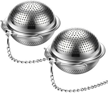 2Pack 304 Stainless Steel Tea Strainers for Loose Tea Infuser Ball, ASWETMEL Tea Ball for Loose Leaf Tea, Tea Holder Loose Leaf Tea Steeper, Tea Diffuser for Chamomile, Black Tea, Herbal & Spices