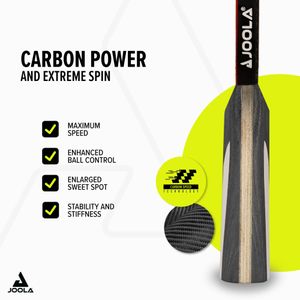 JOOLA Carbon X Pro Table Tennis Bat – Professional Ping Pong Paddle