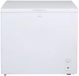 Koolatron Large Chest Freezer, 7.0 cu ft (195L), White, Manual Defrost Deep Freeze, Storage Basket, Space-Saving Flat Back, Stay-Open Lid, Front-Access Drain, for Basement, Laundry Room, Cottage