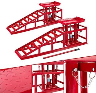 Arebos XXL Car Ramp | Lifting Platform | Car Ramp | 245 mm drive-up width | Drive-up ramp | Lifting Platform | Height Adjustable 2 T | (Set of 2)