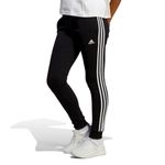 adidas Women's Essentials 3-Stripes Joggers, Black/White, L