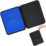 Portable Gel Seat Cushion Foldable Gel Car Seat Cushion, Thick Gel Seat Cushion for Long Sitting Pressure Relief for Office Chair Car Stadium Airplane Travel, Sciatica, Tailbone Pain Relief (L)