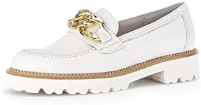 Gabor Women Loafers, Ladies Slippers,Slip-on Shoes,College Shoes,Loafer,Business Shoes,White (Latte),38.5 EU / 5.5 UK