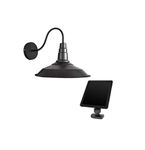 Sunforce Solar Powered Light Wall Mounted Gooseneck Barn, Patio, Deck and Pathway Light