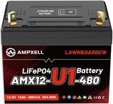 AMPXELL Group U1 Lithium LiFePO4 Lawn Mower Battery,Garden Tractor Battery 480CCA,Compitable for Ride on Lawn Tractor and Mower,Fits for John Deere,Cub Cadet,Craftsman,Troy-Bilt Mower, and Generator