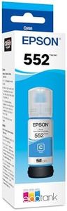 Epson 552 EcoTank Ink Ultra-high Capacity Bottle Cyan (T552220-S) Works with ET-8500, 8550