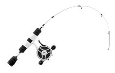 13 FISHING - FreeFall Ghost/Fate V3 Ice Combo 27" L (Light) - Tickle Stick Tip with Tennessee Handle and Evolve Reel Wraps - LH Retrieve - V3IFF-27L-TS-LH