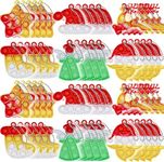 Christmas Pop Keychain PartyFavors Pop Push Fidget Toys Fidget Keychain for Kids Pop Toys Bubble Wrap Pop Toys Anxiety Stress Reliever for Kids Adults (60PCS)