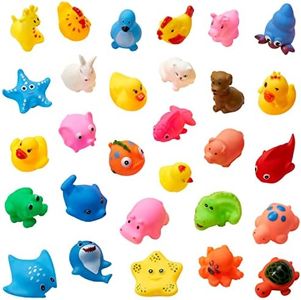 THE TWIDDLERS 30 Pack Animal Bath Toys Set - Floating Ocean & Farm Animals, Fun Squirty Toys for Bath Time for Toddlers & Babies