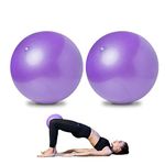 2 Pack Pilates Balls Yoga Balls Barre Balls Mini Exercise Balls, 9 Inch Small Bender Balls for Pilates, Yoga, Core Training and Physical Therapy, Improves Balance