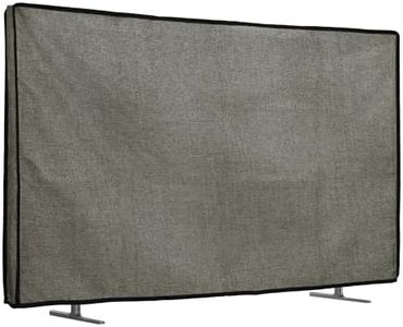 kwmobile Dust Cover for 75" TV - Linen TV Display Protector for TVs - Protect Your TV Screen - Gray Green