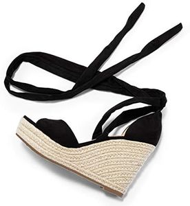 SERAIH Womens Lace up Espadrilles Platform Wedges Sandals Heels Tie Ankle Strap Summer Dress Shoes