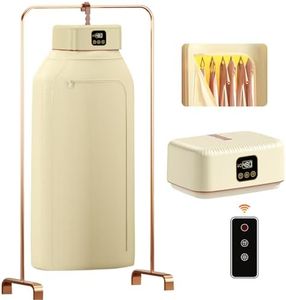 Portable Clothes Dryer Hold 9-12 Items, 8H Timer, w/Remote Control & Dry Bag, Mini Compact Foldable Fast Electric Dryer Machine for Laundry, Travel, Apartment, RV, Dorm, Low Noise, Energy Saving, 600W