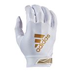 adidas ADIFAST 3.0 Football Receiver Glove, White/Metallic Gold, Large