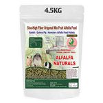 Herbal Sinovet India Organic Alfalfa Food pellets (4.5kg), Rabbit, Guinea Pig Hamster, Fssai, Iso(9001-2015) Certified,