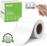 NELKO Genuine Thermal Labels Compatible with Nelko P110 Label Maker, 1.97''x3.15''(50x80mm), Multi-Purpose Label Tape Self-Adhesive Thermal Paper, White, 100 Labels/1Roll