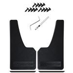 KEYOOG 2 Pcs Plus Size Universal Widening Automobile Mud Flap, Splash Guard, Fit for Pickup, Truck, Large Van, Soft Mud Guard of Sediment Resistant, 20 in/ 12 in/ 0.2 in,Black Sports