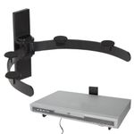 TecTake Universal Multi Purpose Floating Wall Bracket Mount Shelf Self with Padded Arm for Nintendo Wii / XBOX 360 / PlayStation PS2 PS3 / SkyBox / FreeView / Freesat / Digibox / Bluray / AV / HD / Wi-Fi / DVD / CD / MP3 / MP4 Audio Video Player