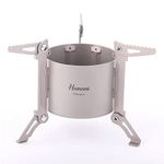 Hamans Alcohol Burning Stove Titanium Foldable Camping Backpacking Outdoor Stove with Carry Bag Portable