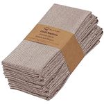 Ruvanti Cloth Napkins Set of 12, 18x18 Reusable Napkins Cloth Washable, Soft & Durable Table Napkins, Poly Cotton Fabric Dinner Napkins for Parties, Christmas, Thanksgiving, Weddings - Thunder