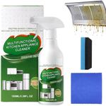 Poouty Multi-purpose Enzyme Foam Cleaner for Kitchen, Powerful Household Appliance Cleaner Spray, Multipurpose Heavy Duty Degreaser Stain Remover for Oven, Stove, Stovetops, Range Hood (1 Set)