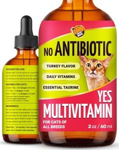Taurine for Cats Liquid Drops & Natural Antibiotics for Cats, 2-in-1 Blend