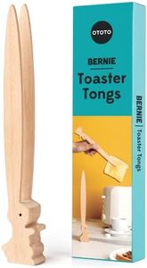 OTOTO Bernie Bunny Toaster Tongs - Rabbit Toast Tongs, Wooden Tongs for Toaster, Wooden Toaster Tongs - Multipurpose Mini Tongs for Appetizers, Wood Utensils & Cute Kitchen Gadgets