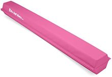 We Sell Mats 9 ft Folding Foam Balance Beam Bar, Portable Gymnastics Equipment for Gymnast, Children or Cheerleaders, Pink