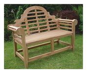 Marlborough Teak 150cms 5ft Lutyens Style Garden Bench For Your Patio