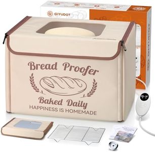 Folding Bread Proofing Box with 68-104℉ Temp Control & 48H Timer, Dough Proofer with Metal Rack, Proofing Box for Sourdough, Bread Baking, Pizza, Yogurt, Kombucha, Space-Saving & 5-Layer Fabric