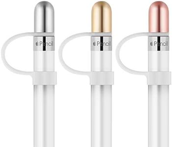 Apple Pencil Replacement Cap- Tranesca Aluminum Replacement Cap for Apple Pencil 1st Generation (3 in a Pack) Gold,Rose Gold,Silver- Not Magnetically Clasped