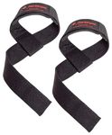 Harbinger Padded Cotton Lifting Straps with NeoTek Cushioned Wrist (Pair), Black , 5 mm