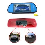 Dolphin Automotive Dual Rear View Parking Reversing Brake Light Camera Fits Renault Trafic 2014 - Onwards (Camera & 7" Universal Mirror Monitor)