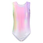 Bezioner Girls Gymnastics Leotards Sleeveless Ballet Dance Leotard Sparkle Athletic Costume (130(8-10years,130-140 cm), pink 1)