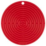 Le Creuset Cool Tool, Pot holder/trivet, Silicone, Round, 20 cm, Cerise, 93000230060200