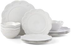 Lenox 884535 Chelse Muse Floral White 12-Piece Dinnerware Set