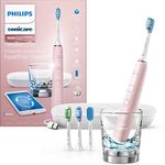 Philips Sonicare DiamondClean Smart Electric, Rechargeable toothbrush for Complete Oral Care, with Charging Travel Case, 5 modes – 9500 Series, Pink, HX9924/21