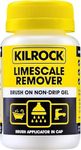 HOCHSTE Kilrock Gel Non-Drip Descaler 160ml - Brush-On Limescale Remover for Baths, Taps & Showers - Dissolves Stains, Safe for Ceramic & Plastic, Easy-to-Use with Built-In Brush Cap Yellow 1 Pack