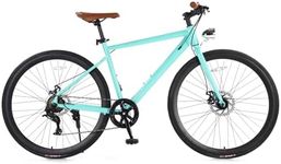 GarveeLife Hybrid Bike, 28" Mountain Bicycle for Adult, 700C Road Bike, Commuter Bike 7 Speeds with Front and Rear Brakes, Gravel Bike with Lights Lightweight Aluminum Alloy Frame