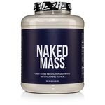 Naked Mass - Natural Weight Gainer Protein Powder - 8lb Bulk, GMO Free, Gluten Free & Soy Free. No Artificial Ingredients - 1,250 Calories - 11 Servings