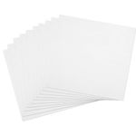 10 Pcs White Cotton Fabric Embroidery Fabric Squares Precut Natural Cotton Embroidery Cloth Fabric Cross Stitch Fabric Classic Aida Cloth Cotton Fabric for Embroidery Garment Craft (7.9 x 7.9inch)