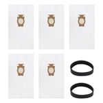 Vacuum Bags Plus Belts Compatible with Kirby Vacuum 204814 204811 205811, Vacuum Cleaner Bags Fit for Kirby Avalir, Sentria, Ultimate G,Diamond Edition, Generation G3 G4 G5 Gsix Series (5+2)