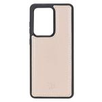 Venito Lucca Leather Case Compatible with Samsung Galaxy S20 Ultra (6.9 inch) – Disinfected with a UV Sanitizer – Extra Secure with Padded Back Cover - Nude Pink