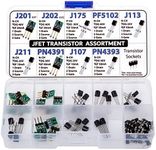 JFET FET Transistor Assortment Kit J201, J202, J175, PF5102, J113, J211, PN4391, J107, PN4393 incl. Sockets